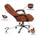Cadeira De Escritório Presidente Reclinável Ergonômica Bege