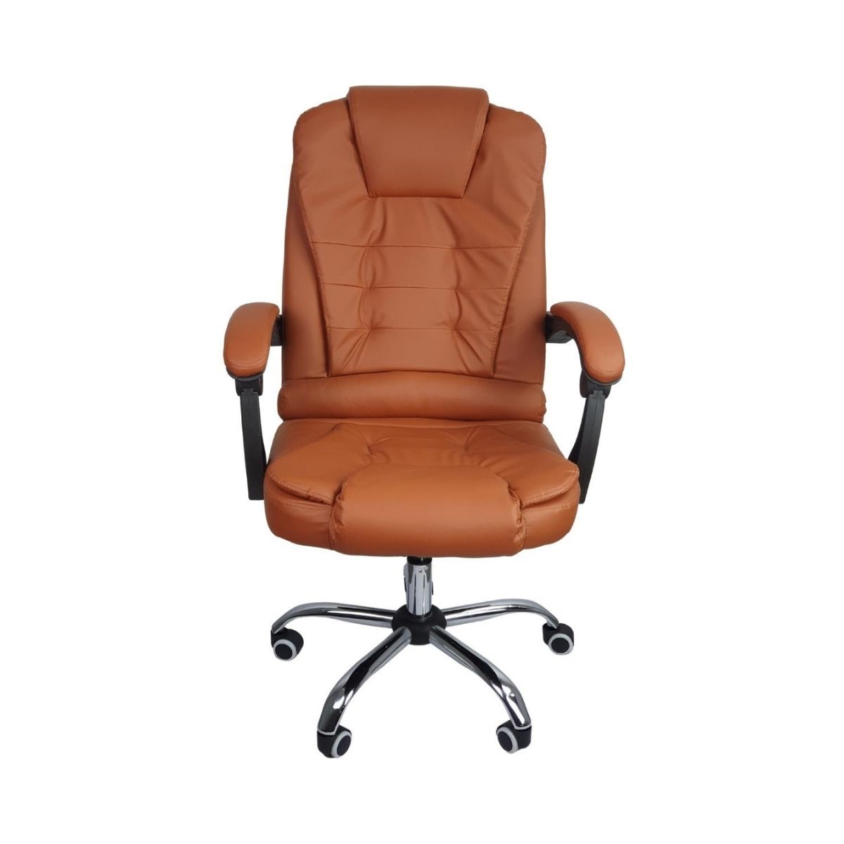 Cadeira De Escritório Presidente Reclinável Ergonômica Bege