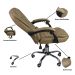 Cadeira De Escritório Presidente Reclinável Ergonômica Marrom