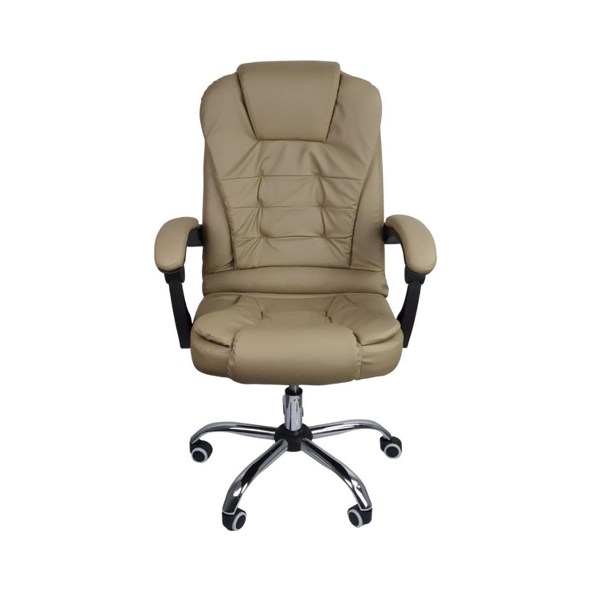 Cadeira De Escritório Presidente Reclinável Ergonômica Marrom