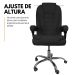 Cadeira De Escritório Presidente Reclinável Ergonômica Preto