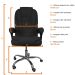 Cadeira De Escritório Presidente Reclinável Ergonômica Preto