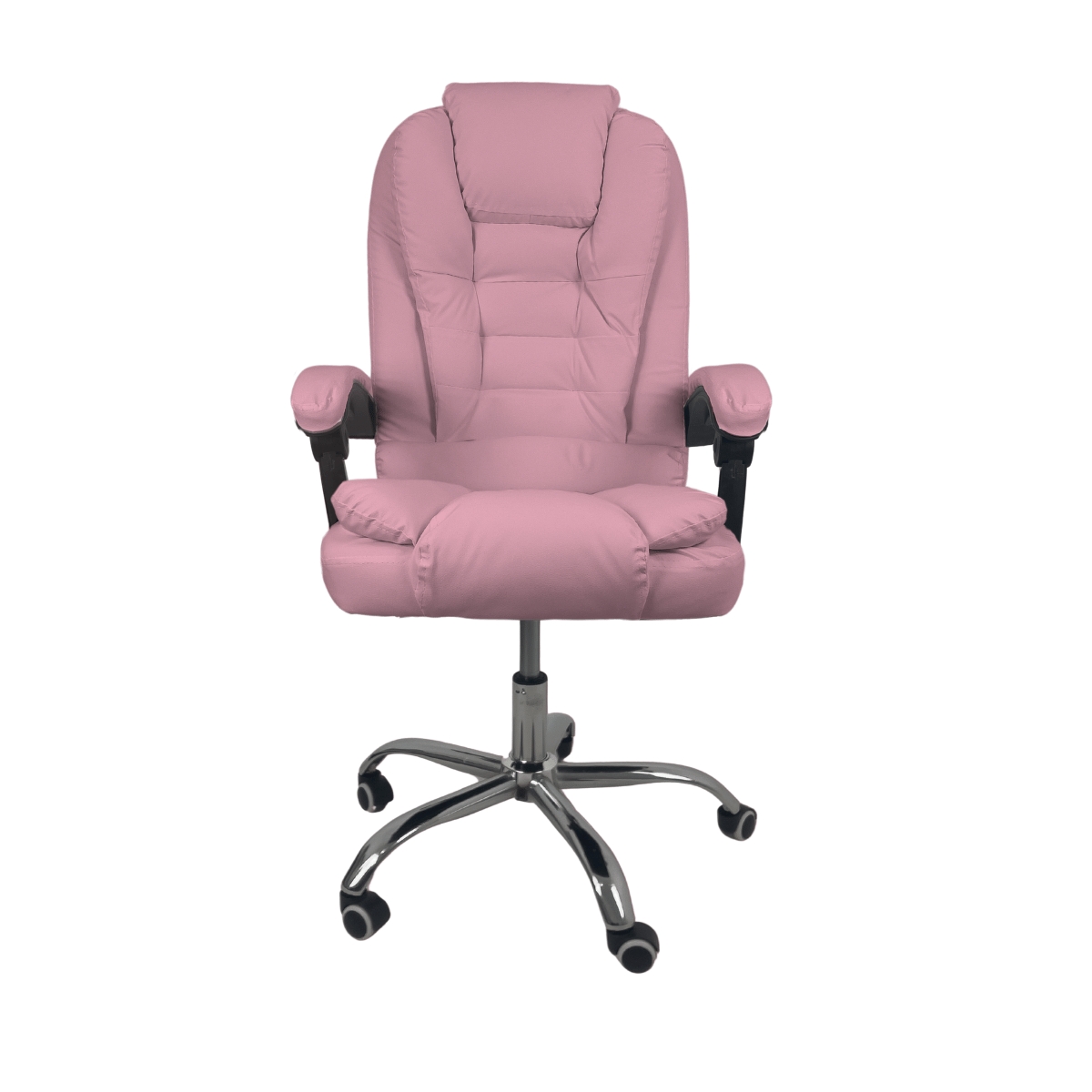 Cadeira De Escritório Presidente Reclinável Ergonômica Rosa