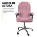 Cadeira De Escritório Presidente Reclinável Ergonômica Rosa
