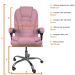 Cadeira De Escritório Presidente Reclinável Ergonômica Rosa