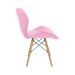 Cadeira Estofada Eiffel Slim Wood Pés de Madeira Rosa