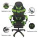 Cadeira Gamer Stillus Ergonômica Com Apoio Para Os Pés Preto Verde