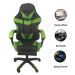 Cadeira Gamer Stillus Ergonômica Com Apoio Para Os Pés Preto Verde