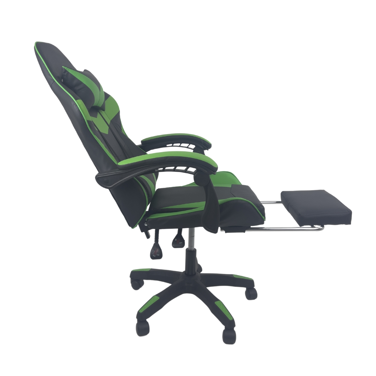 Cadeira Gamer Stillus Ergonômica Com Apoio Para Os Pés Preto Verde
