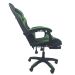 Cadeira Gamer Stillus Ergonômica Com Apoio Para Os Pés Preto Verde