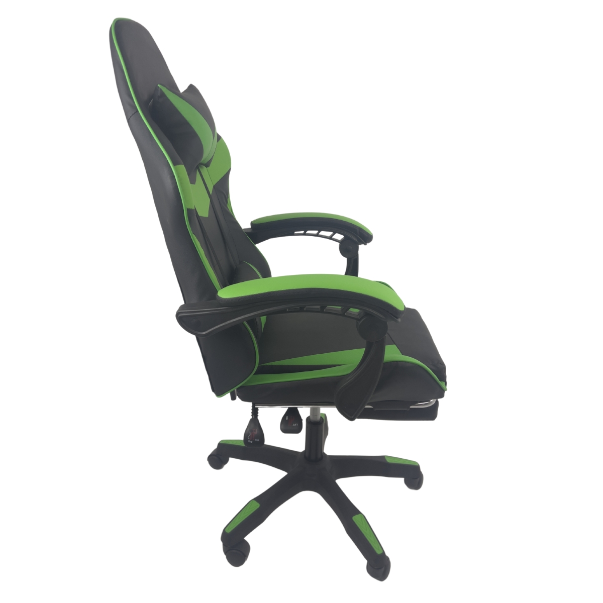 Cadeira Gamer Stillus Ergonômica Com Apoio Para Os Pés Preto Verde