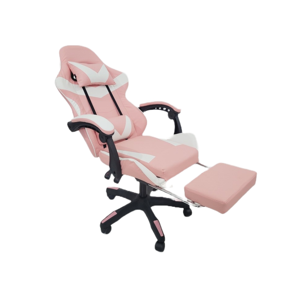 Cadeira Gamer Stillus Ergonômica Com Apoio para Os Pés - Rosa