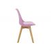 Cadeira Saarinen Wood Com Estofamento Várias Cores - Rosa