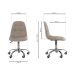 Kit 04 Cadeiras Office Eiffel Botonê Ajustável Base Giratória Bege