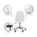 Kit 04 Cadeiras Office Eiffel Botonê Ajustável Base Giratória Branco
