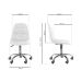Kit 04 Cadeiras Office Eiffel Botonê Ajustável Base Giratória Branco