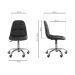 Kit 04 Cadeiras Office Eiffel Botonê Ajustável Base Giratória Preto