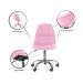 Kit 04 Cadeiras Office Eiffel Botonê Ajustável Base Giratória Rosa