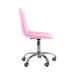 Kit 04 Cadeiras Office Eiffel Botonê Ajustável Base Giratória Rosa