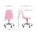 Kit 04 Cadeiras Office Eiffel Botonê Ajustável Base Giratória Rosa