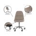 Kit 06 Cadeiras Office Eiffel Botonê Ajustável Base Giratória Bege