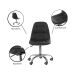 Kit 06 Cadeiras Office Eiffel Botonê Ajustável Base Giratória Preto