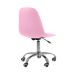 Kit 06 Cadeiras Office Eiffel Botonê Ajustável Base Giratória Rosa