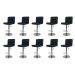 Kit 10 Banquetas Gomos Comfort Estofada Giratória Altura Regulável