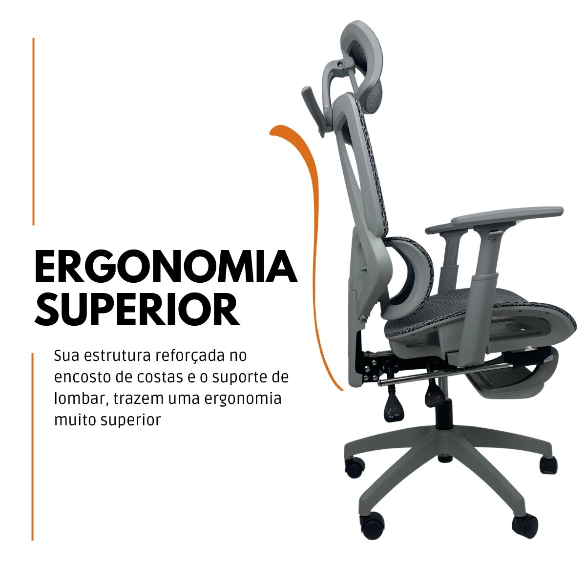 Kit 10 Cadeiras de Escritório Presidente Executiva Oficial Titan Cinza