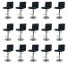 Kit 15 Banquetas Gomos Comfort Estofada Giratória Altura Regulável