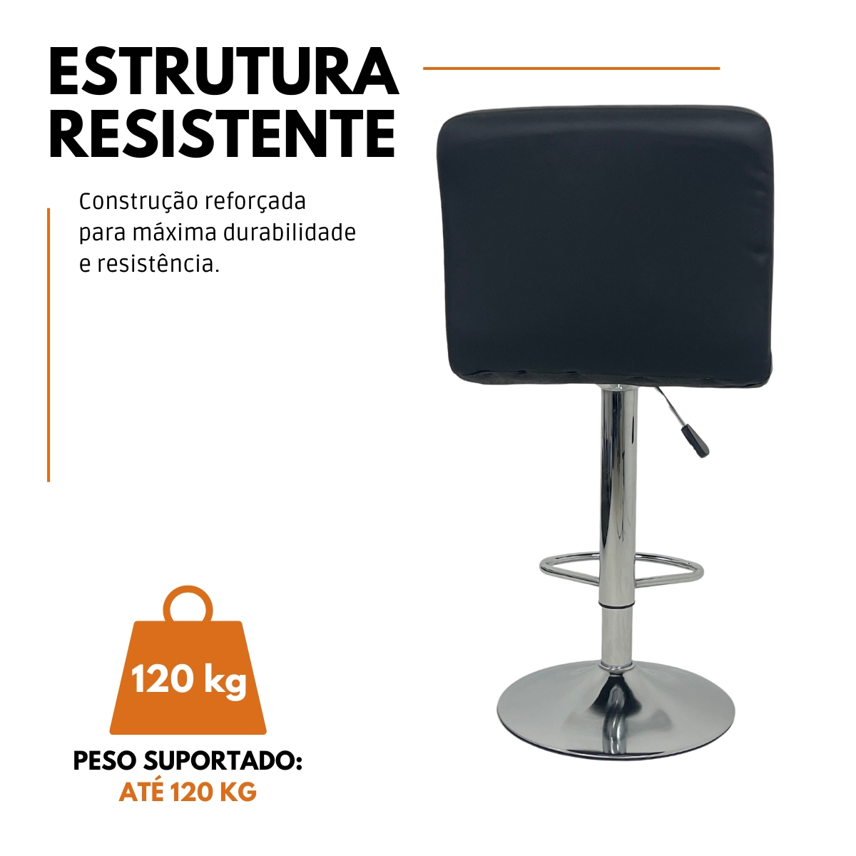 Kit 15 Banquetas Gomos Comfort Estofada Giratória Altura Regulável