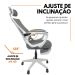 Kit 15 Cadeiras de Escritório Presidente Executiva Oficial Paris Cinza