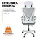 Kit 15 Cadeiras de Escritório Presidente Executiva Oficial Supreme Cinza