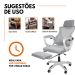 Kit 15 Cadeiras de Escritório Presidente Executiva Oficial Supreme Cinza