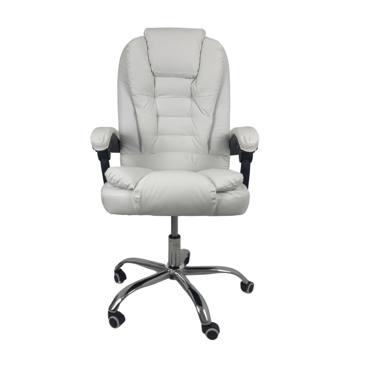 Kit 2 Cadeiras De Escritório Presidente Reclinável Branco