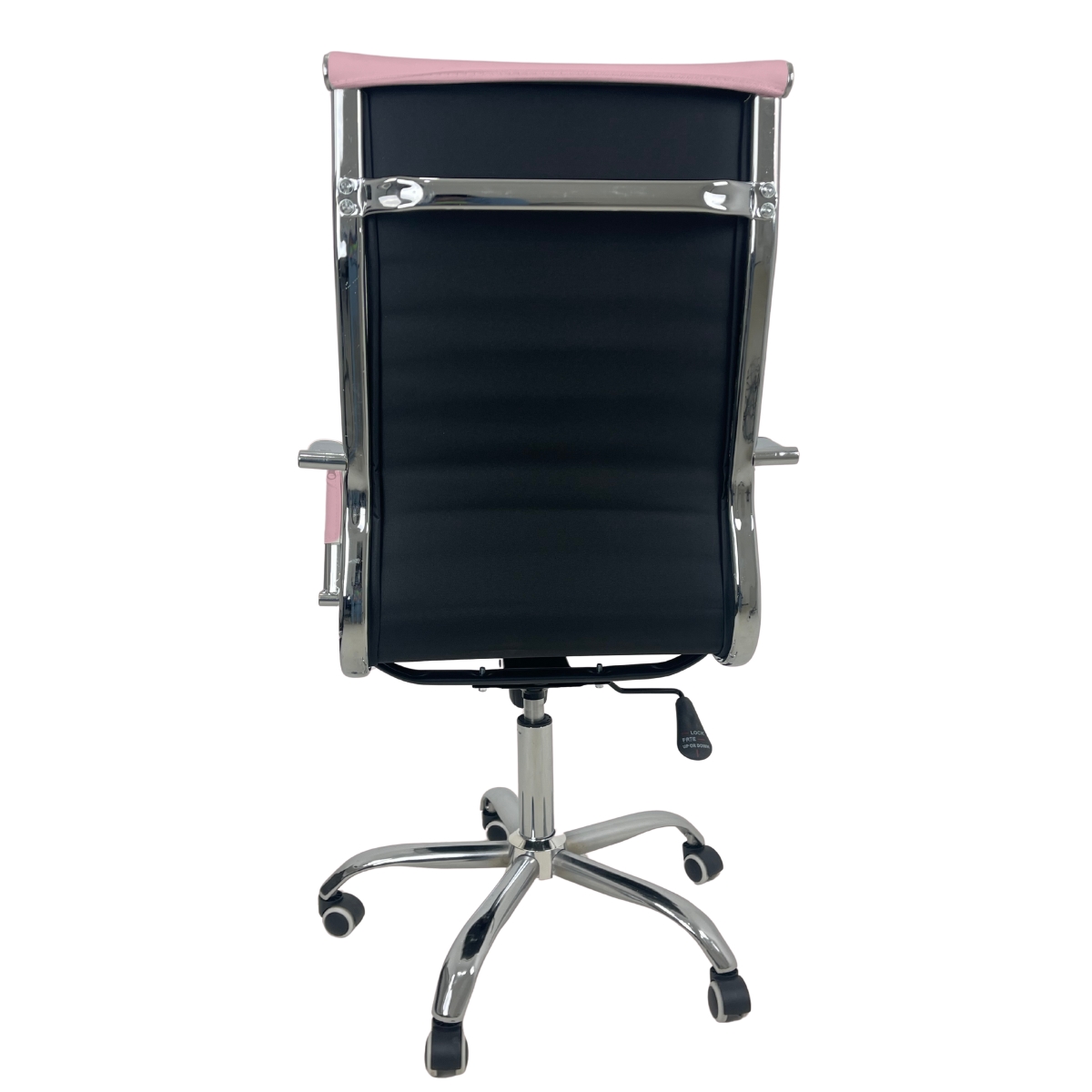 Kit 2 Cadeiras Escritório Giratória Esteirinha Alta Rosa