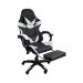 Kit 2 Cadeiras Gamer Stillus Ergonômica com Apoio Para os Pés - Preta / Branca