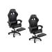 Kit 2 Cadeiras Gamer Stillus Ergonômica com Apoio Para os Pés - Preto
