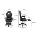 Kit 2 Cadeiras Gamer Stillus Ergonômica com Apoio Para os Pés - Preto