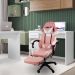 Kit 2 Cadeiras Gamer Stillus Ergonômica com Apoio Para os Pés - Rosa