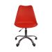 Kit 2 Cadeiras Office Rodizio Giratória Saarinen Vermelho