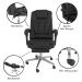 Kit 2 Cadeiras Presidente Ergonômica Apoio Para Pés - Preto