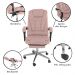 Kit 2 Cadeiras Presidente Ergonômica Apoio Para Pés - Rosa