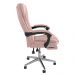 Kit 2 Cadeiras Presidente Ergonômica Apoio Para Pés - Rosa