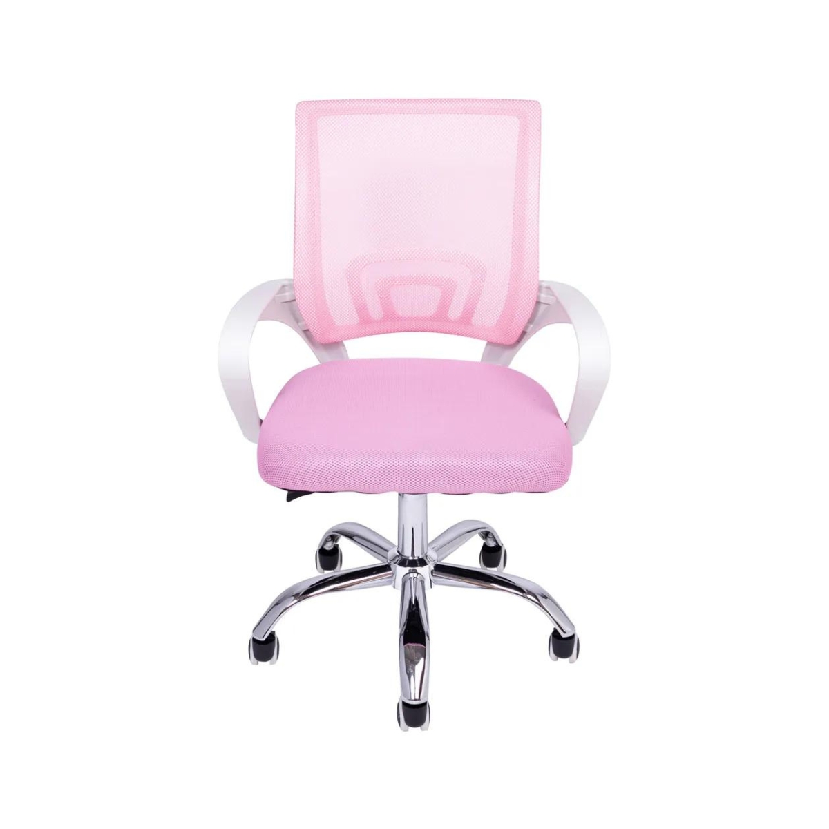 Kit 2 Cadeiras de Escritório Begonia Mesh Ergonômico Rosa