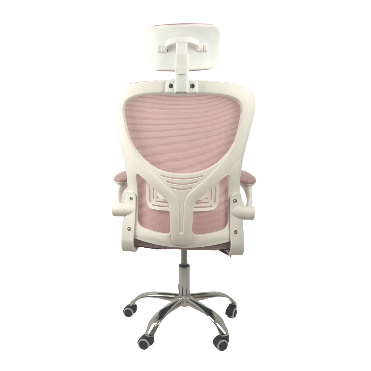 Kit 2 Cadeiras de Escritório Diretor Oficial Vegas com apoio Rosa Branco