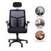 Kit 2 Cadeiras de Escritório Diretor Relax Ergonômica Preto