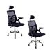 Kit 2 Cadeiras de Escritório Diretor Relax Ergonômica Preto