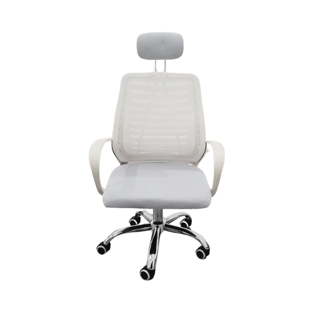 Kit 2 Cadeiras de Escritório Esteirinha Tela Mesh Branco