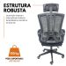 Kit 2 Cadeiras de Escritório Presidente Executiva Oficial Paris Preto
